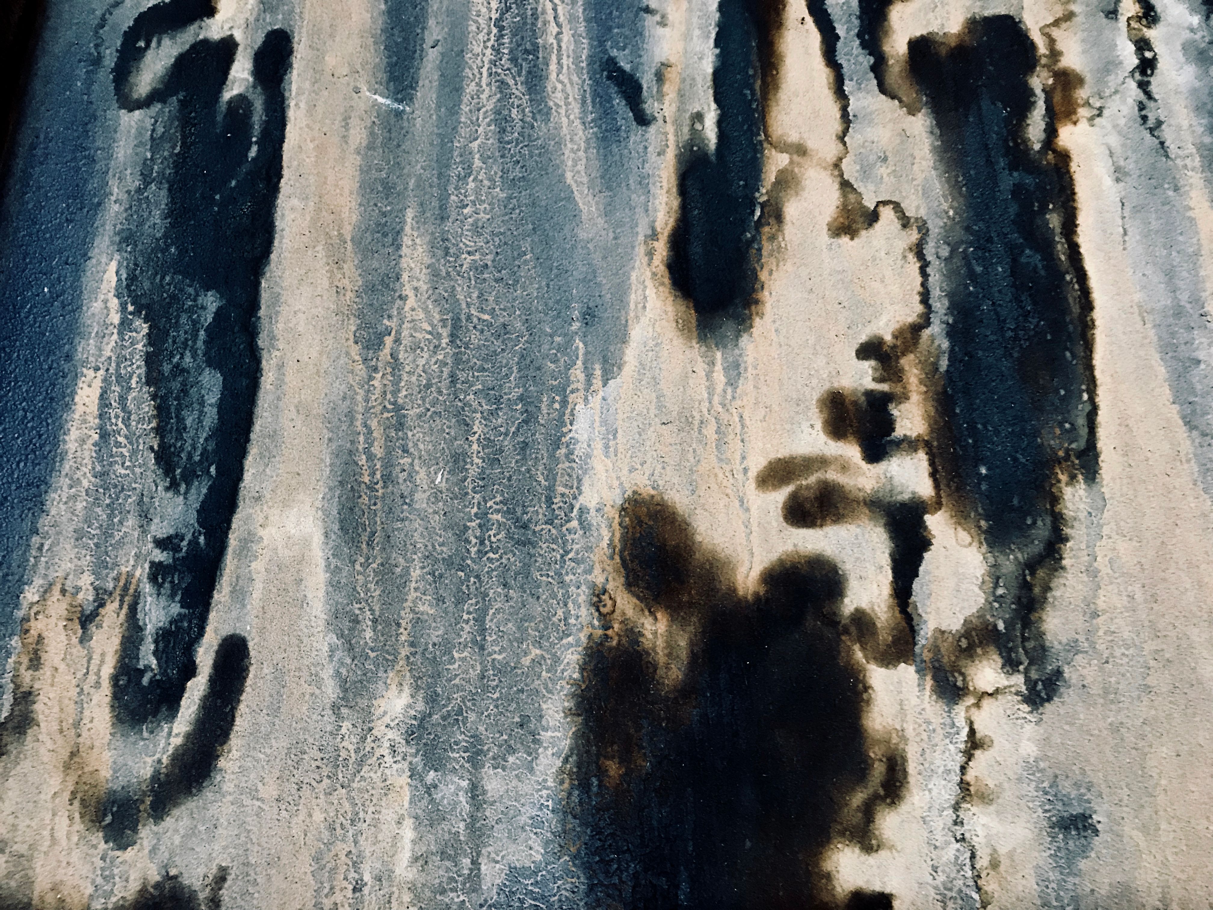 Mold growth on an interior wall following moisture intrusion