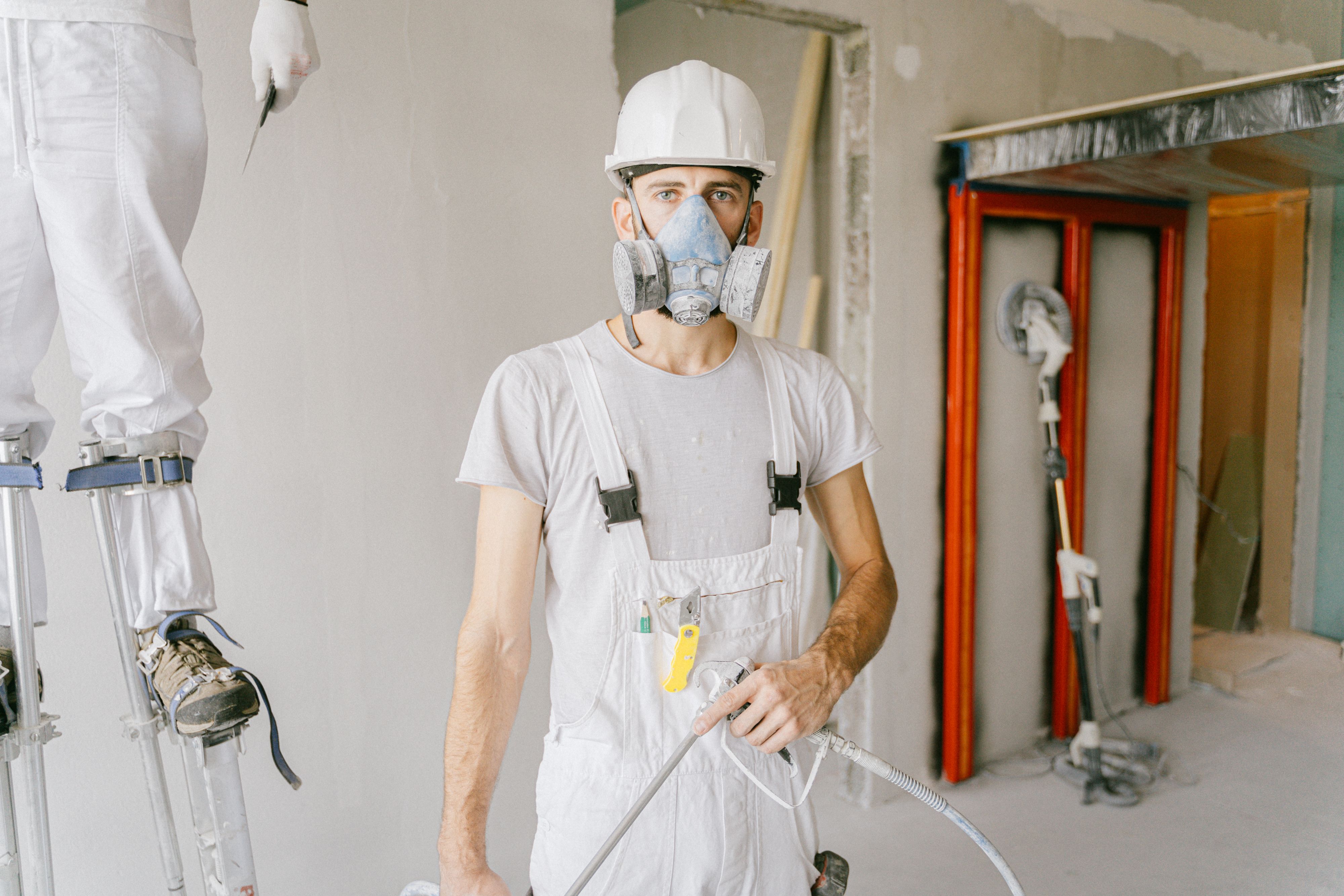 DYW technician operating water extraction equipment on a job site